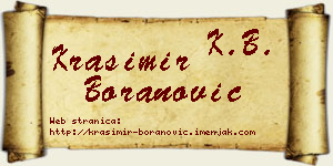 Krasimir Boranović vizit kartica